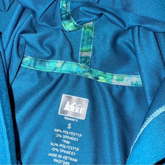 REI Teal Blue Full Zip Athletic Hoodie size S - Picture 4 of 6